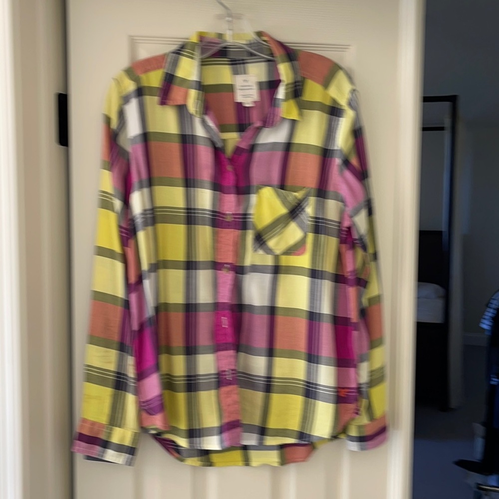 Vintage boyfriend style flannel type shirt